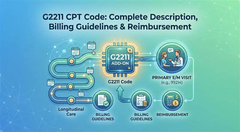 G2211 CPT Code: Complete Description, Billing Guidelines & Reimbursement G2211 CPT Code: Complete Description, Billing Guidelines & Reimbursement